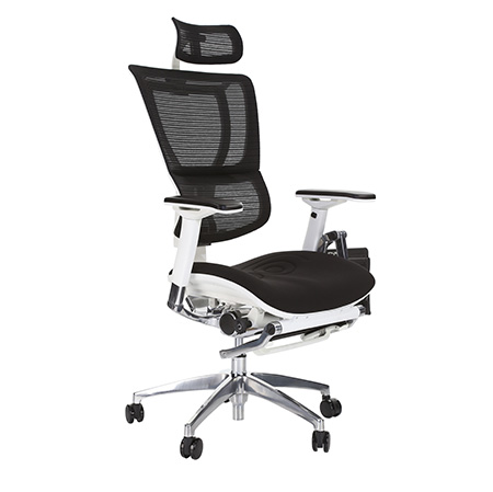 IOO executive fit office chair with laptop holder right quarter view