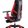 Ergonomic gaming chair red rear left view