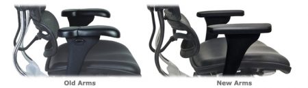 Ergohuman V1 Classic armrest types