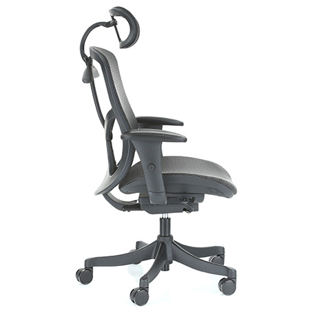 Brant ergonomic office chair with headrest by Ergohuman right side view